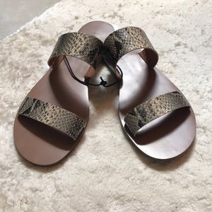 J. crew python sandals